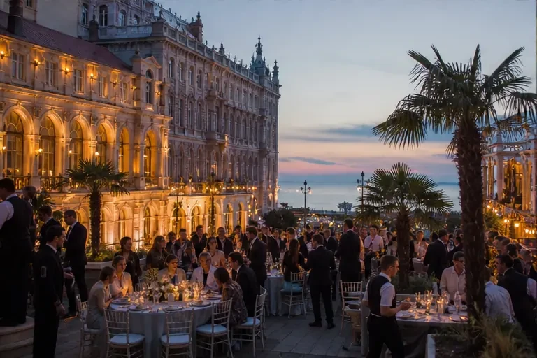 Event planning in Georgia: Wedding event in Batumi — scenic view of event venue in Batumi