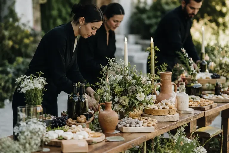 Design details and table setting for “Wedding event in Kutaisi” in Kutaisi