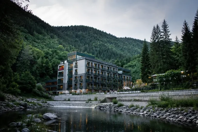 Event planning in Georgia: Corporate event in Borjomi — scenic view of event venue in Borjomi