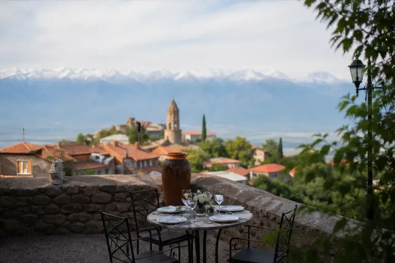 Event planning in Georgia: Corporate event in Sighnaghi — scenic view of event venue in Sighnaghi