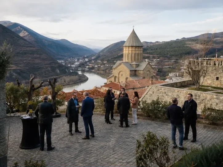 Event planning in Georgia: Corporate event in Mtskheta — scenic view of event venue in Mtskheta