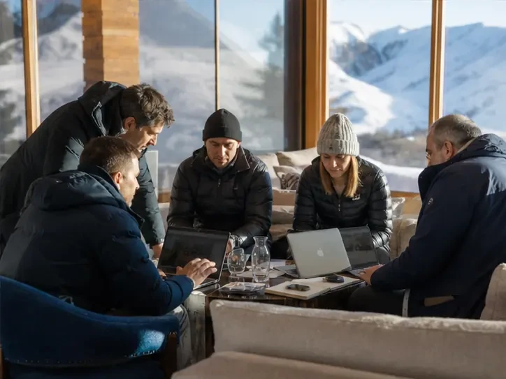 Design details and table setting for “Corporate event in Gudauri” in Gudauri