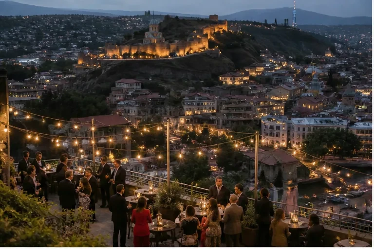 Event planning in Georgia: Event venues in Tbilisi — scenic view of event venue in Tbilisi