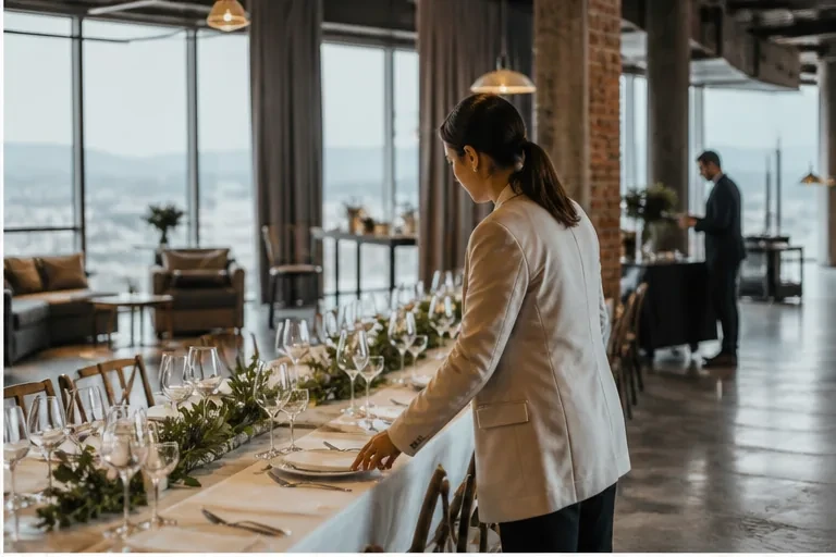 Design details and table setting for “Event venues in Tbilisi” in Tbilisi