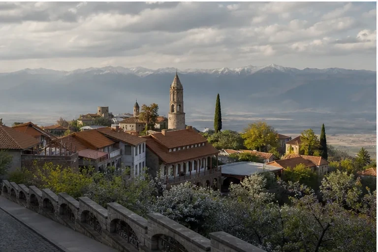 Event planning in Georgia: Event venues in Sighnaghi — scenic view of event venue in Sighnaghi