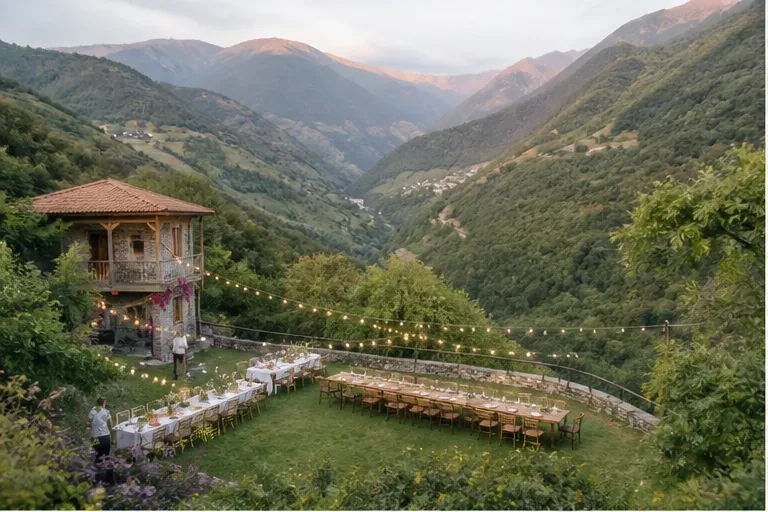 Event planning in Georgia: Event venues in Racha — scenic view of event venue in Racha
