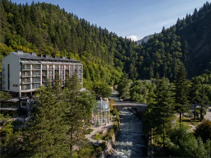 Event planning in Georgia: Destination event in Borjomi — scenic view of event venue in Borjomi