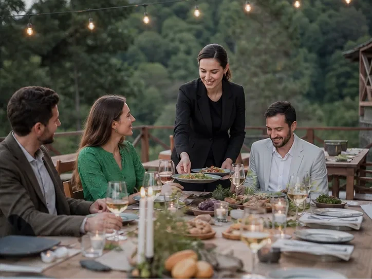 Design details and table setting for “Destination event in Borjomi” in Borjomi
