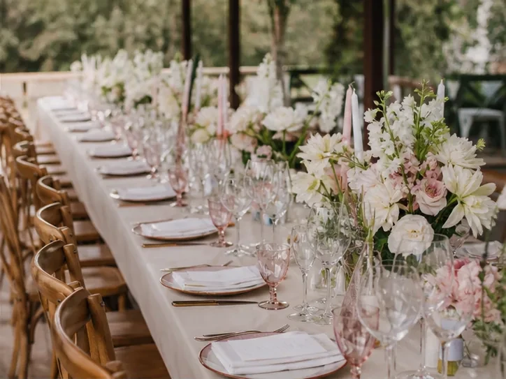 Design details and table setting for “Event planning in Borjomi” in Borjomi