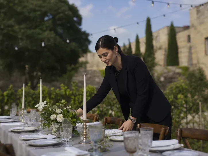 Design details and table setting for “Event planning in Mtskheta” in Mtskheta