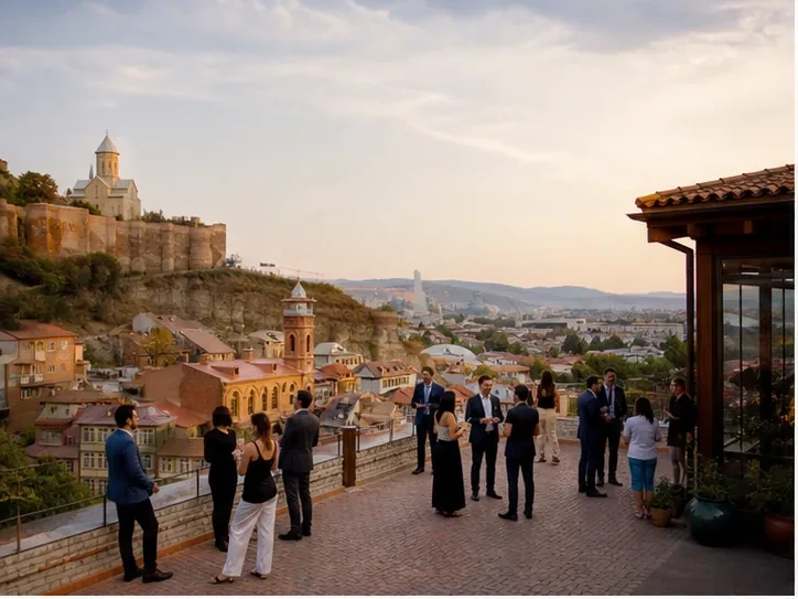 Event planning in Georgia: Guest logistics in Tbilisi — scenic view of event venue in Tbilisi