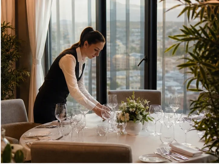 Design details and table setting for “Guest logistics in Tbilisi” in Tbilisi
