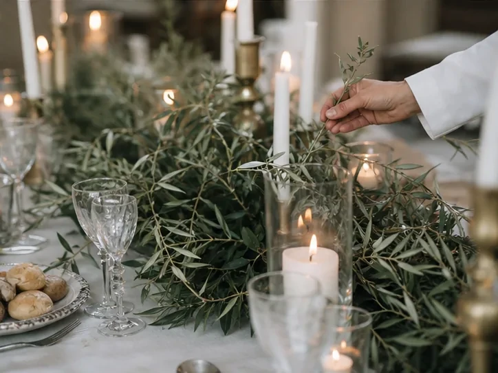 Design details and table setting for “Event design and décor in Kakheti” in Kakheti