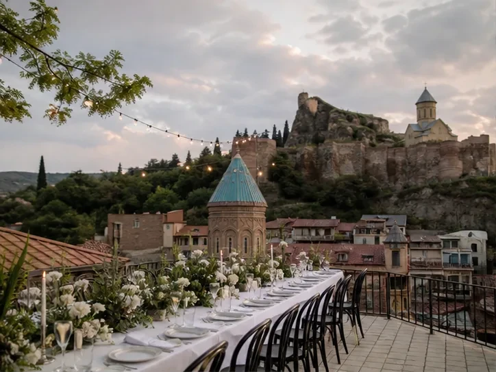 Event planning in Georgia: Event design and décor in Borjomi — scenic view of event venue in Borjomi
