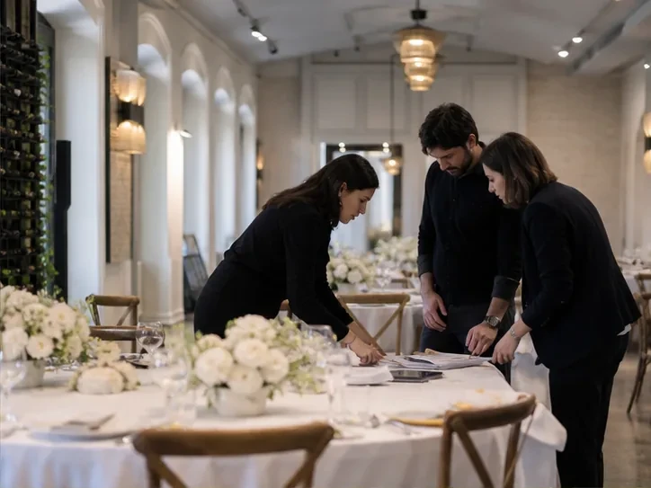 Design details and table setting for “Event design and décor in Borjomi” in Borjomi