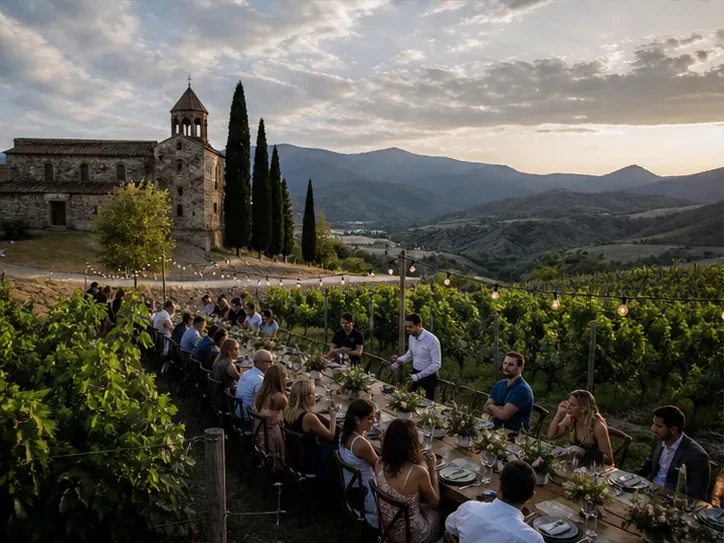Event planning in Georgia: Event design and décor in Sighnaghi — scenic view of event venue in Sighnaghi