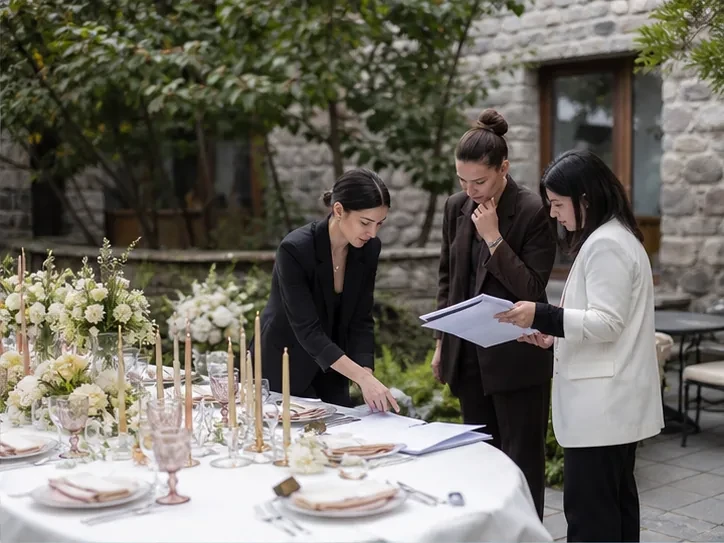 Design details and table setting for “Event design and décor in Racha” in Racha