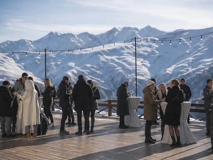 Event planning in Georgia: Event design and décor in Svaneti — scenic view of event venue in Svaneti