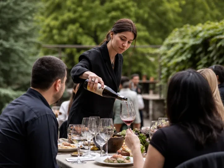 Design details and table setting for “Food and wine programme in Borjomi” in Borjomi