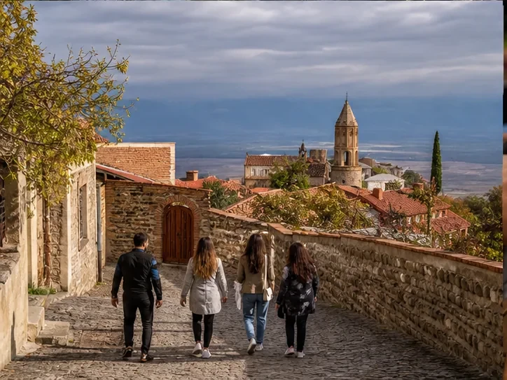 Event planning in Georgia: Food and wine programme in Sighnaghi — scenic view of event venue in Sighnaghi