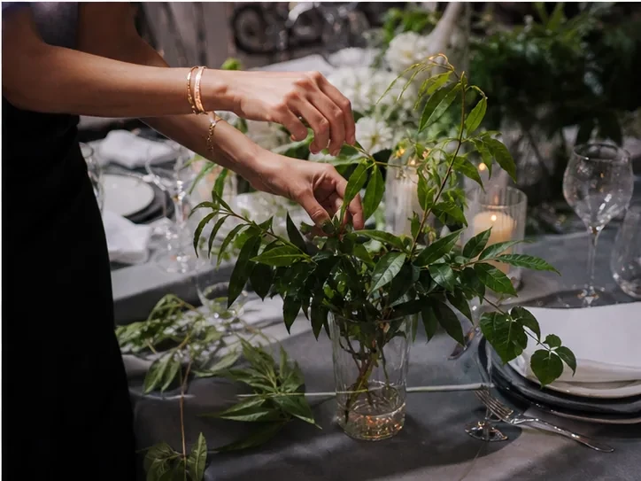 Design details and table setting for “Food and wine programme in Gudauri” in Gudauri