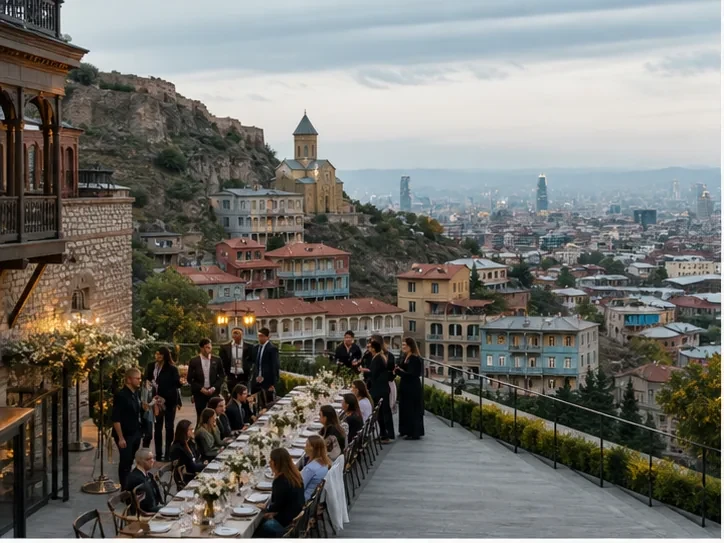 Event planning in Georgia: Seasonal event in Tbilisi — scenic view of event venue in Tbilisi