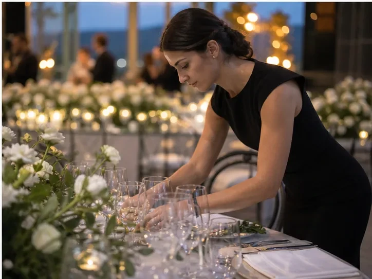 Design details and table setting for “Seasonal event in Batumi” in Batumi