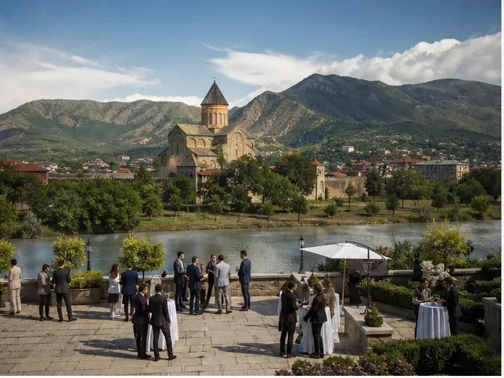 Event planning in Georgia: MICE programme in Mtskheta — scenic view of event venue in Mtskheta