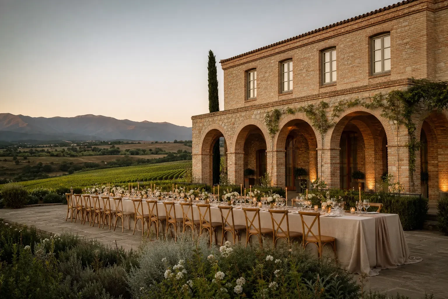 Elegant wine chateau estate for weddings and celebrations in Kakheti